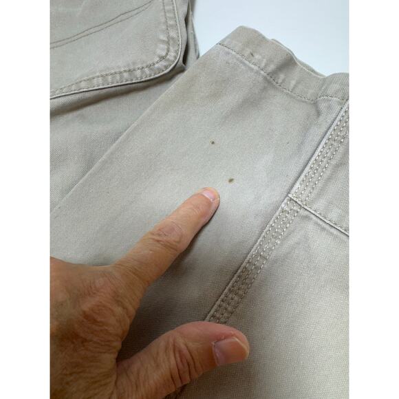 Mountain Khakis Pants Beige Jackson Hole Wyoming Logo Hiking Sz 32X32 Gorpcore - Picture 3 of 10